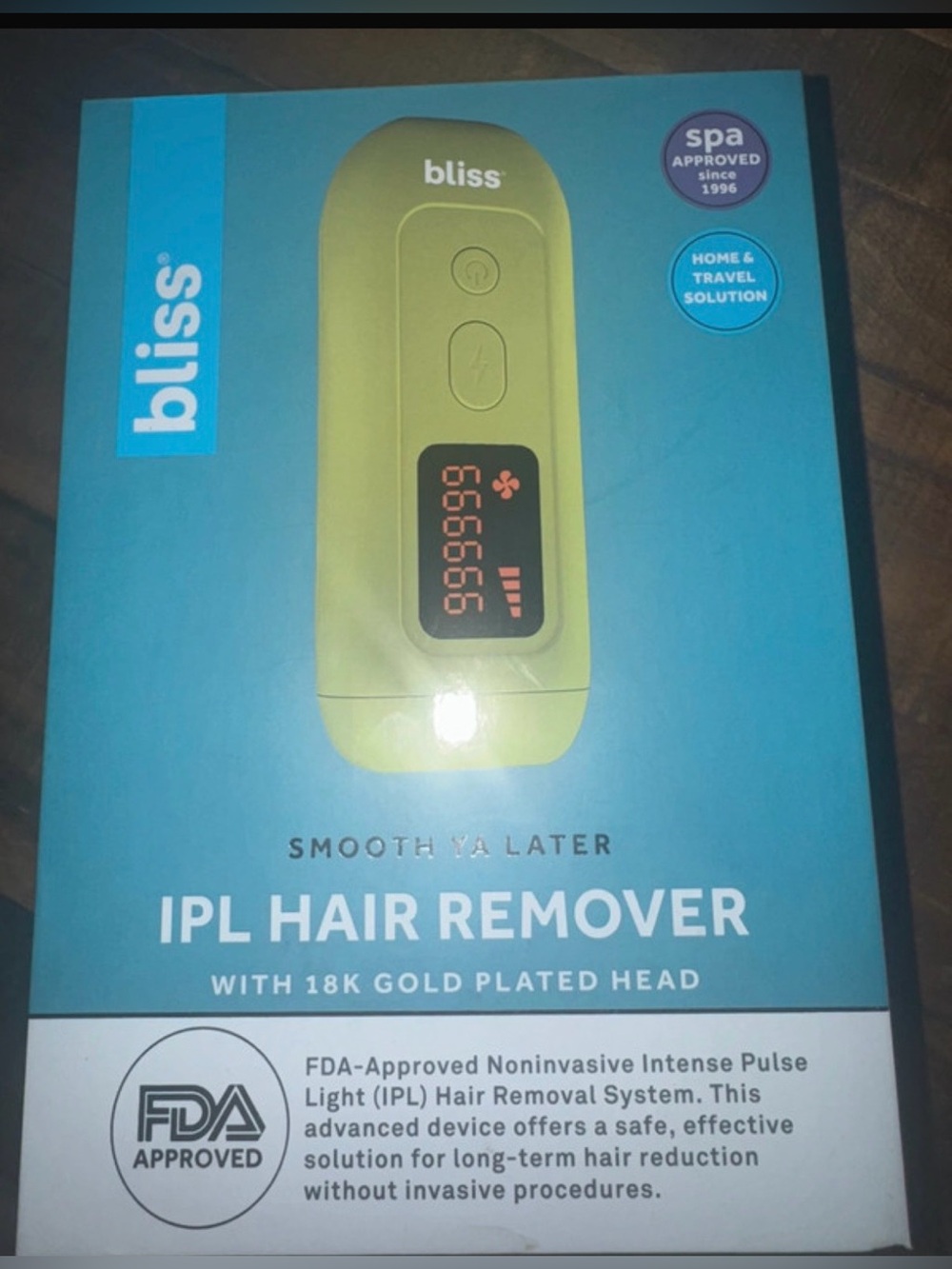 NIB Bliss Smooth Ya Later Intense Pulse Light
Permanent Hair Removal.
